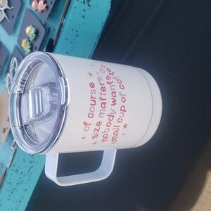 Size matters coffee tumbler